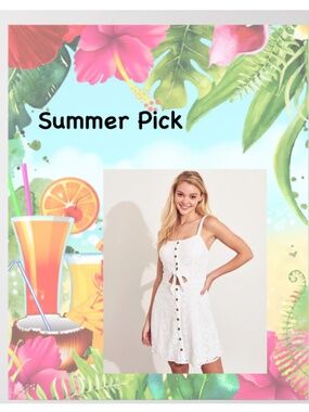 Hollister Sleeveless Eyelet Dress/Size Medium.